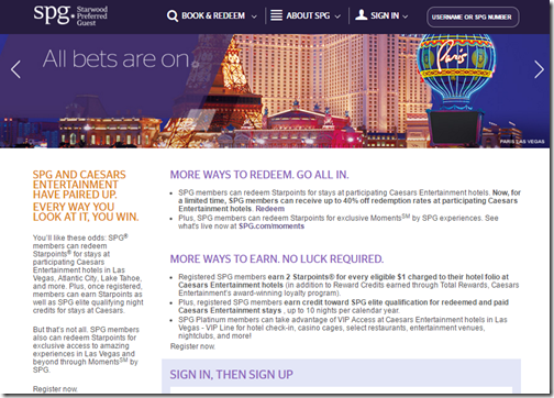 SPG Caesars registration