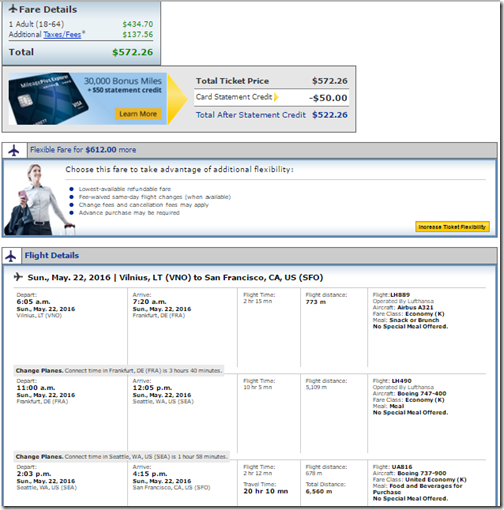 VNO-SFO UA $572 May22-Jul3