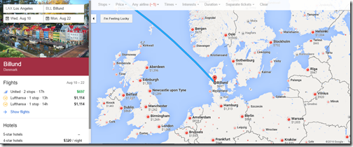 Google Flights Aug 10 LAX Europe fares