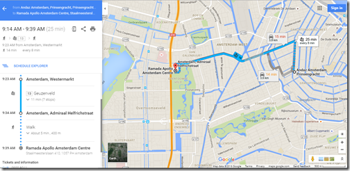 Google Maps AMS Ramada Apollo