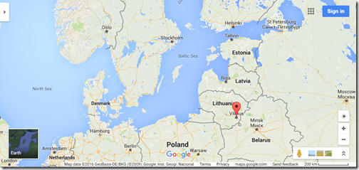 Google Maps Vilnius Lithuania Europe location