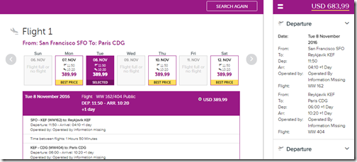 SFO-CDG-1 $684 WOW Nov 8-23