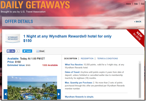 Wyndham Rewards Daily Getaways apr11