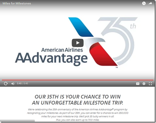 AAdvantage MilesforMilestones