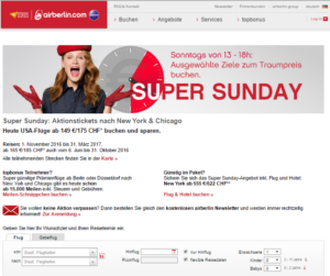 Air Berlin Super Sunday flash sale JFK-ORD May 29