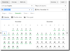 Google Flights LAX-NRT OW Nov-Dec16