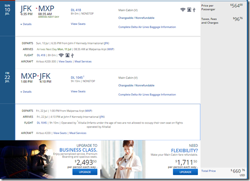 JFK-MXP $661 DL Jul10-22