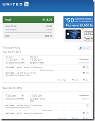 LAX-BKK-KUL-LAX $417 UA Oct 11-19