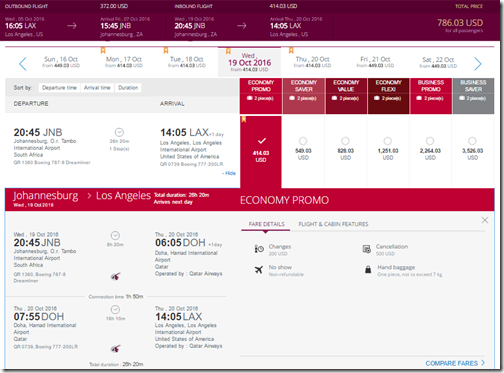 LAX-JNB Qatar-2 $787 Oct 5-19