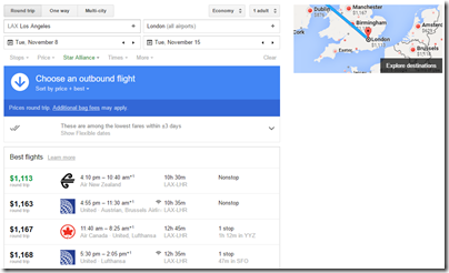LAX-LHR Google Flights