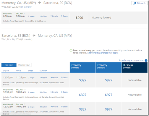 MRY-BCN $616 Nov2-16 UA