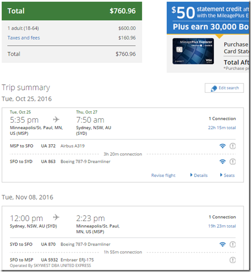 MSP-SYD $761 UA Oct25-Nov8