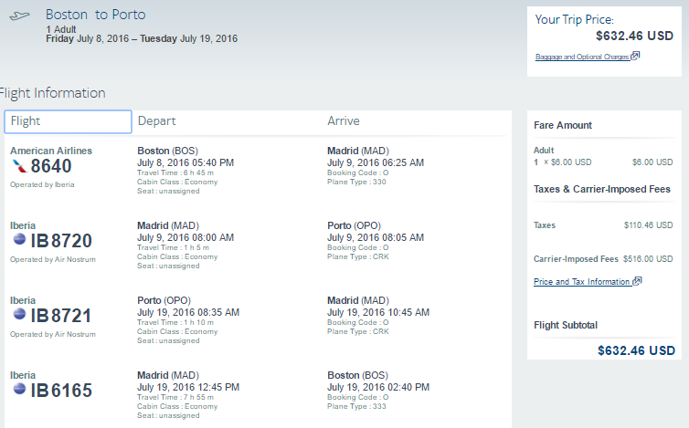 a screenshot of a flight schedule