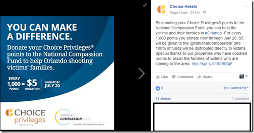 Choice Privileges Orlando Victims Facebook
