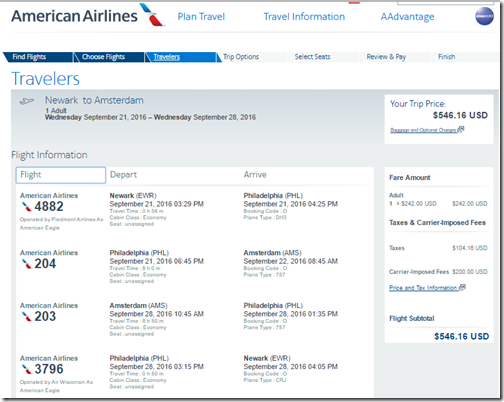 EWR-AMS $546 AA Sep