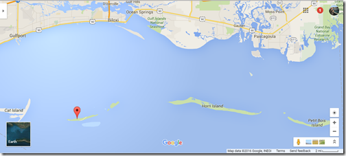 GINS Google maps Mississippi region
