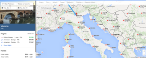 Google Flights BIZ Italy BA