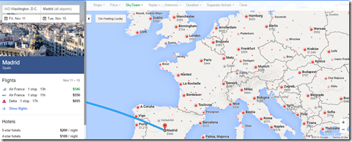 Google Flights June 9  IAD Skyteam fares to Europe
