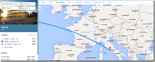 Google Flights NYC Europe Star Oct 14-16