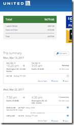 IAD-DUB $480 UA-EI Mar 13-22