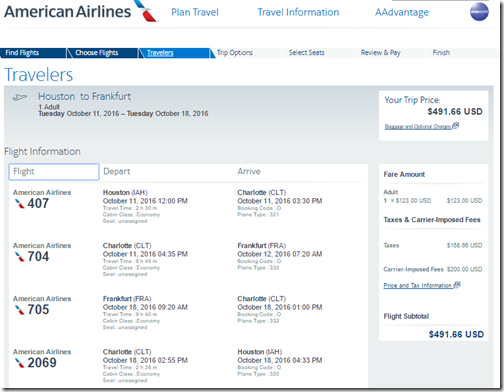 IAH-FRA $492 AA