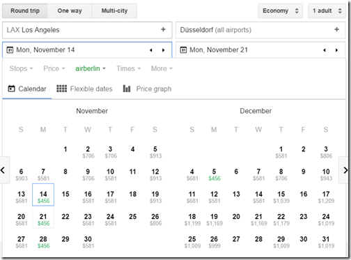 LAX-DUS GoogleFlights $451 Air Berlin