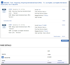 LAX-HKG-2 $439 Air China Sep4-11