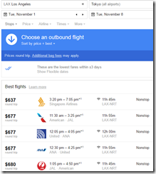 LAX-NRT Nov1-8 Google Flights