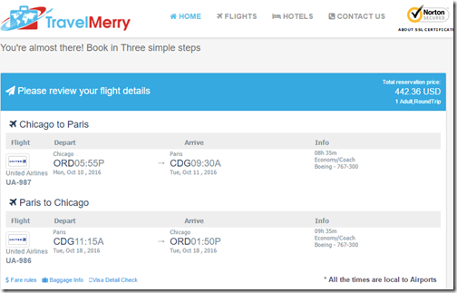 ORD-CDG $442 TravelMerry