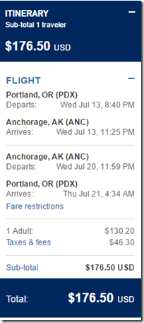 PDX-ANC $177 JetBlue July 13-20