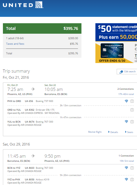 Fare Alert United $388 to $413 from AA hubs DFW/PHX/CLT/PHL to Madrid ...