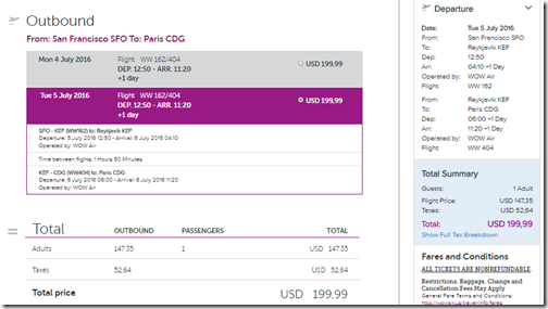 SFO-CDG $200ow WOW July 4