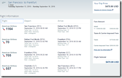 SFO-FRA $471 AA Sep13-18