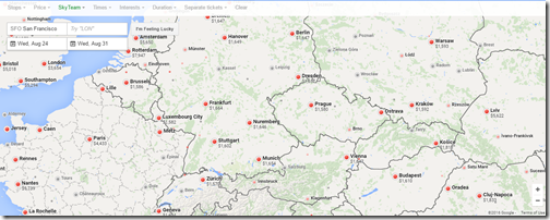 SFO-Germany Google Flights Skyteam Biz sale