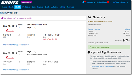 SFO-TXL $477 AB Orbtiz Sep 12-19