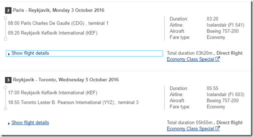 YYZ-CDG-2 $387 Icelandair