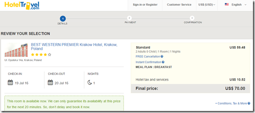 BW Krakow Hoteltravel.com
