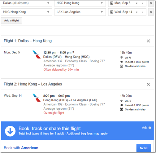 DFW-HKG-LAX AA Sep5-14