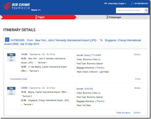 EWR-SIN $590 Air China-1 Sep 6-13