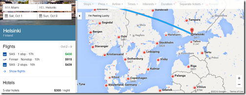 Google Flights MIA-Nordics low $400s SAS