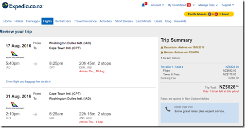 IAD-CPT $493USD Aug17-31