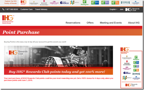 IHG Points Purchase