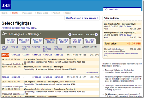 LAX-SVG $402 SK Oct