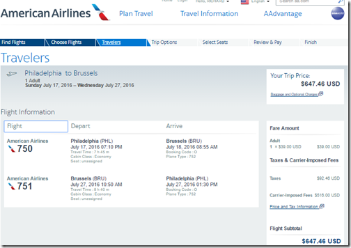 PHL-BRU $648 AA Jul17-27