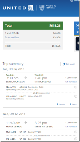 SEA-MUC $612 UA Oct4-12