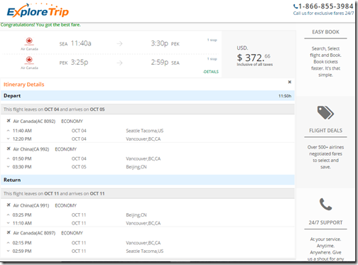 SEA-PEK $373 Air China ExploreTrip Oct 4-11