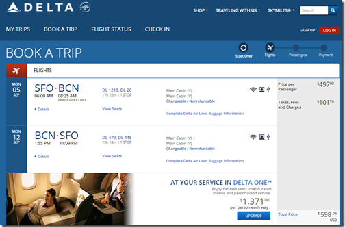 SFO-BCN $598 DL Sep5-12