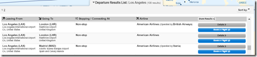 AA Flight Maps LAX routes