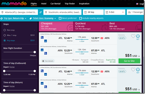 ATL-ARN $551 OTA-UA-SK Sep28-Oct5