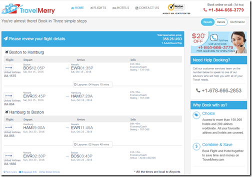 BOS-HAM $356 UA TravelMerry Oct15-23